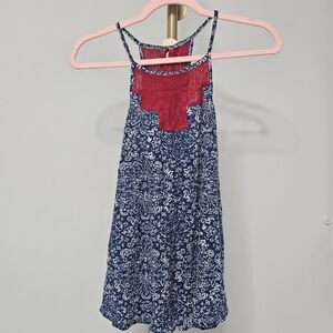 Lucky Brand Blue and Red Tank Top
